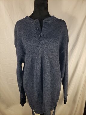 Northwest Men's Dark Navy Zip Henley Sweater
